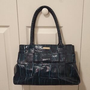 Kate Spade teal & black shoulder bag with bow